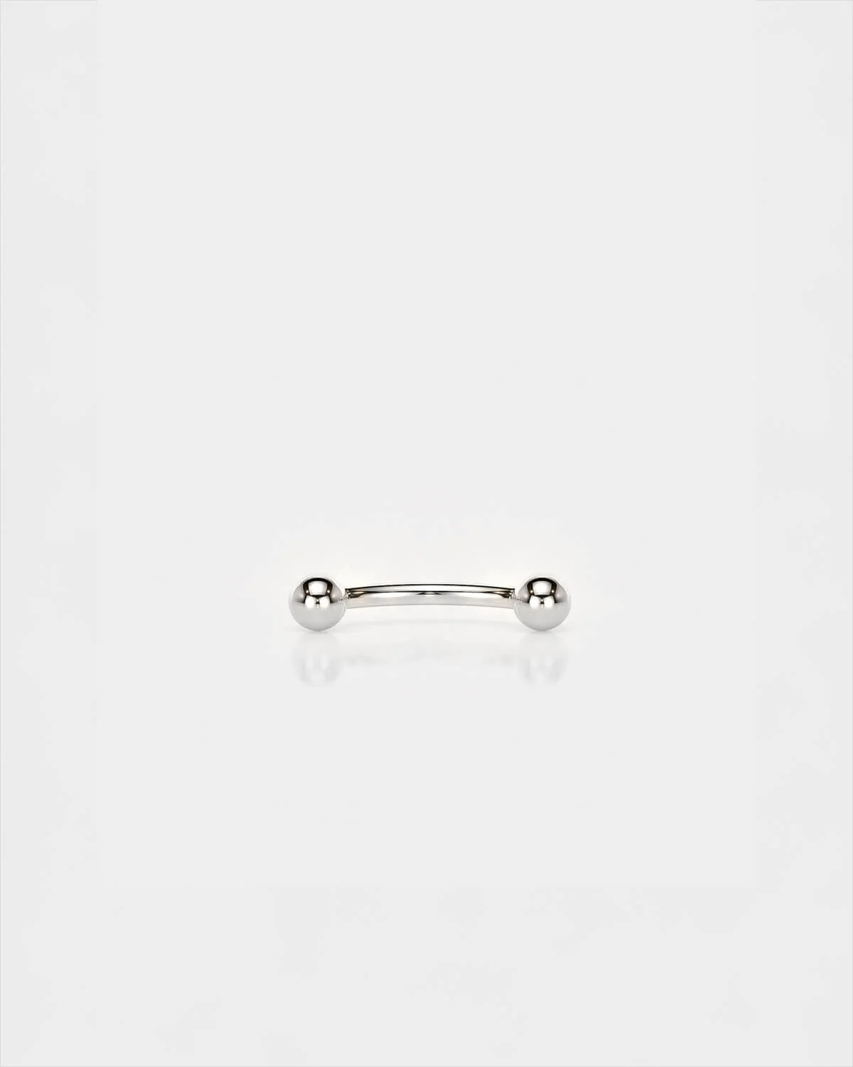 CURVED BARBELL | TITANIUM | POLISHED | 16 GAUGE
